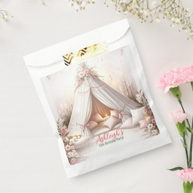 Sweet Pajama Party Girly Sleepover Birthday Favour Bag (Sealed)