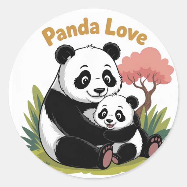 Sweet Panda Love Back To School Stickers (Front)