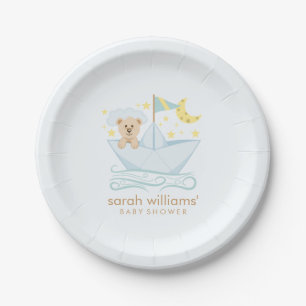 Sweet Paper Boat Bear Paper Plate