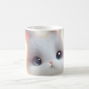 Sweet Pastel Kawaii Kitten Easter Eggs Coffee Mug