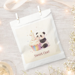 Sweet Pastel Panda Baby 1st Birthday Favour Bag