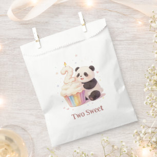 Sweet Pastel Panda Baby 2nd Birthday Favour Bag