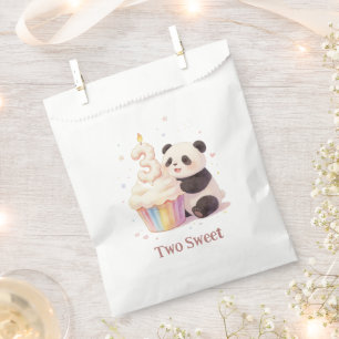 Sweet Pastel Panda Baby 3rd Birthday Favour Bag