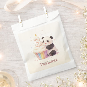 Sweet Pastel Panda Baby 3rd Birthday Favour Bag