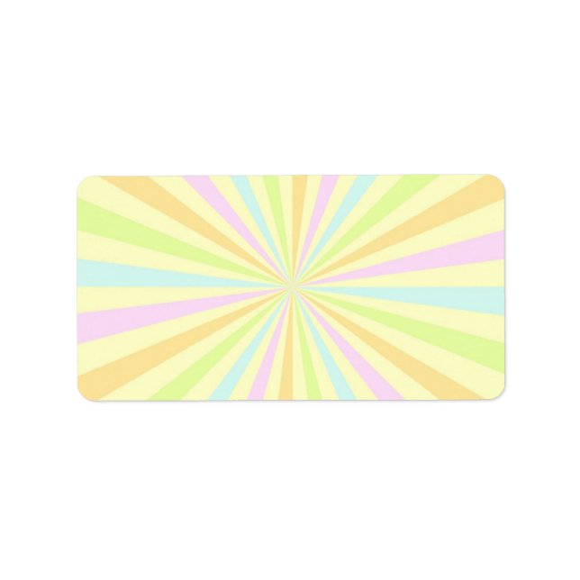 Sweet Pastels Spinning Wheel Burst Label (Front)