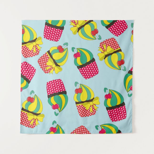 sweet pattern design. Vintage illustration Tapestry (Front)