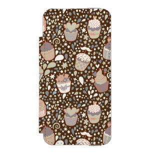 Sweet  pattern made of tasty cupcakes incipio watson™ iPhone 5 wallet case