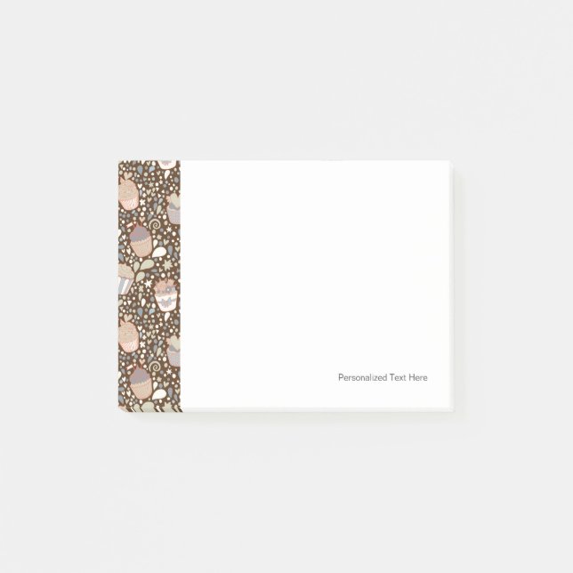 Sweet  pattern made of tasty cupcakes post-it notes (Front)