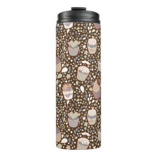 Sweet  pattern made of tasty cupcakes thermal tumbler