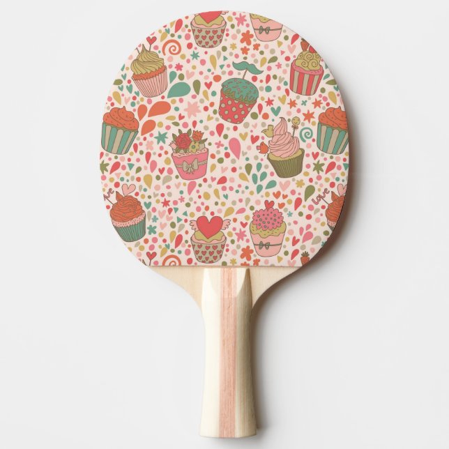 Sweet pattern ping pong paddle (Front)
