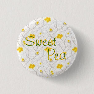 Sweet Pea 1 Inch Round Button