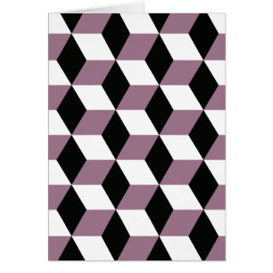 Sweet Pea, Black & White 3D Cubes Pattern