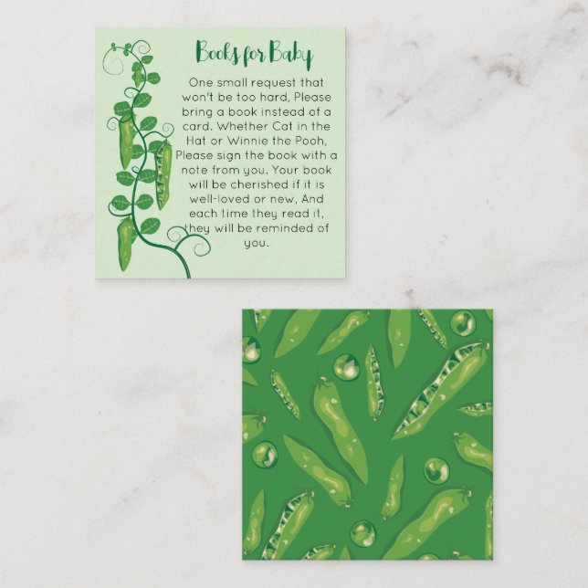 Sweet pea books for baby enclosure card (Front/Back)