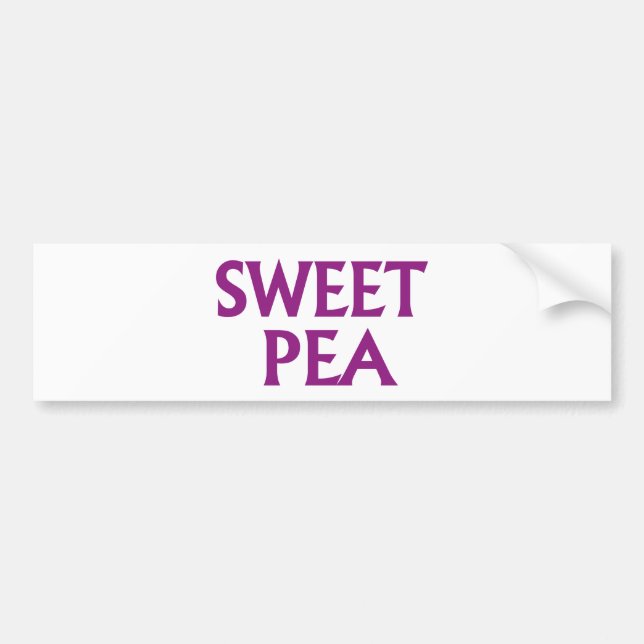 Sweet Pea Bumper Sticker (Front)
