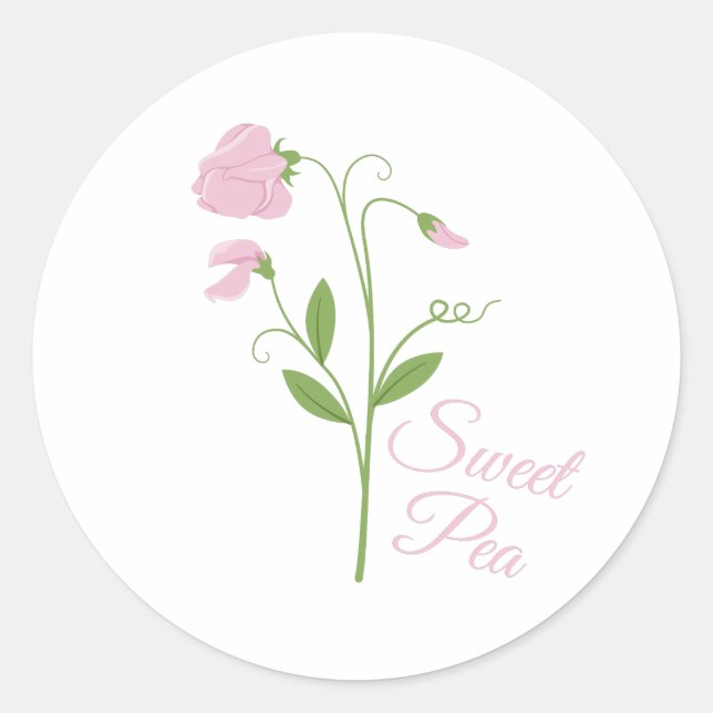 Sweet Pea Classic Round Sticker (Front)