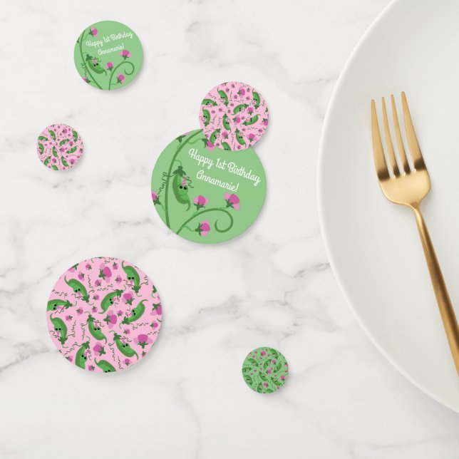 Sweet Pea Cute 1st Birthday Party Confetti (Group)