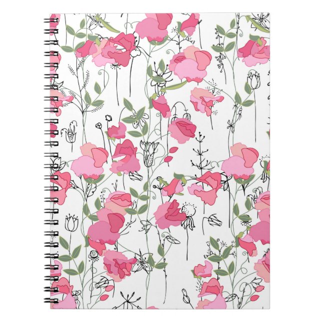 Sweet Pea: Floral Summer Texture. Notebook (Front)