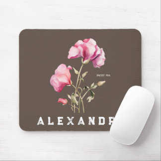 Sweet Pea Flower - Personalize It Mouse Pad