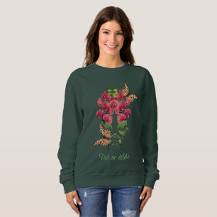 Sweet Pea Flowers And Butterflies Personalized Sweatshirt