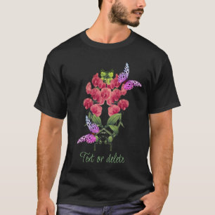 Sweet Pea Flowers And Butterflies Personalized T-Shirt