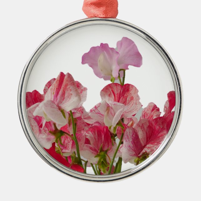 Sweet Pea Flowers Ornament (Front)