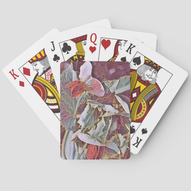 SWEET PEA FLOWERS   PLAYING CARDS (Back)