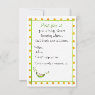 Sweet Pea gender neutral invitation