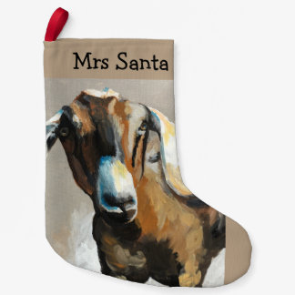 Sweet Pea Goat Farmhouse Christmas Stocking