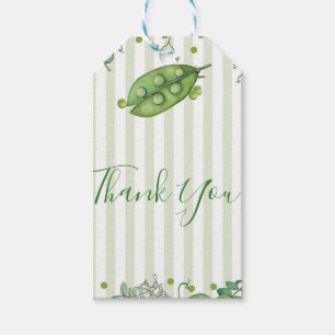 Sweet Pea Green Whimsical Polka Dot Baby Shower Gift Tags