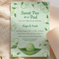 Sweet Pea in a Pod Baby Shower Invitation