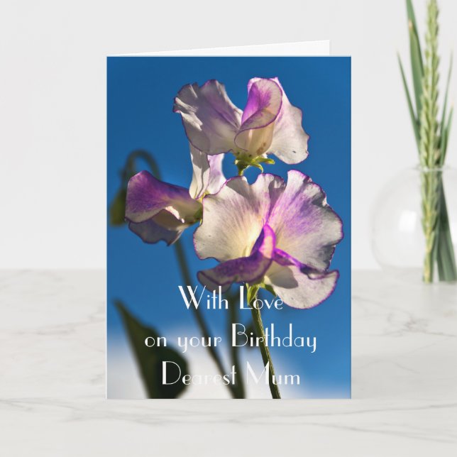 SWEET PEA MUM GREETING CARD (Front)