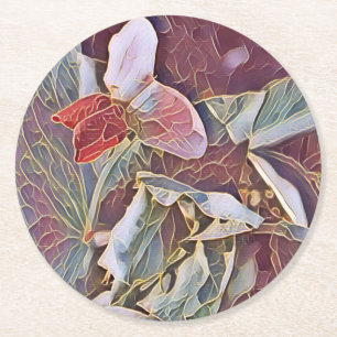 SWEET PEA    ROUND PAPER COASTER