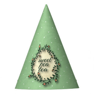 Sweet Pea Tea Birthday –Green Polka-Dot Party Hat