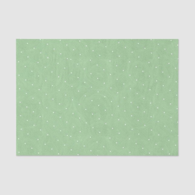 Sweet Pea Tea Birthday –Green Polka-Dot Tissue Paper (Front)