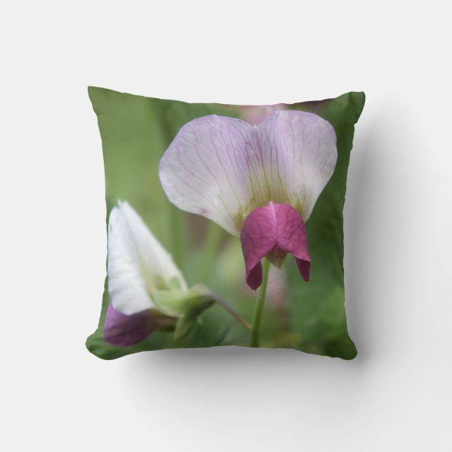 Sweet Pea Throw Pillow (Front)