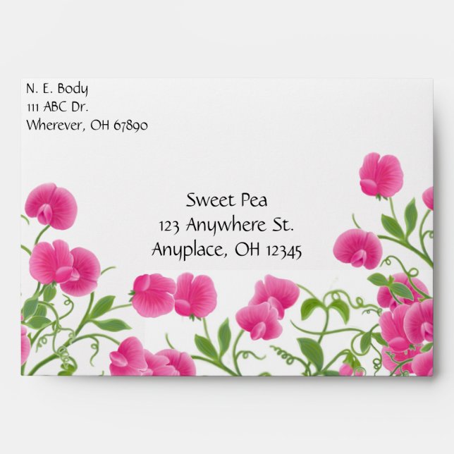 Sweet Pea Vines Envelope (Front)