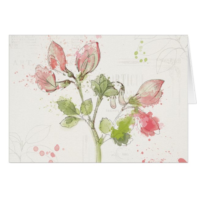 Sweet Pea watercolor (Front Horizontal)