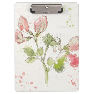 Sweet Pea watercolor Clipboard