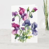 Sweet Pea - Watercolor flowers