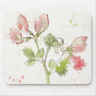 Sweet Pea watercolor Mouse Pad