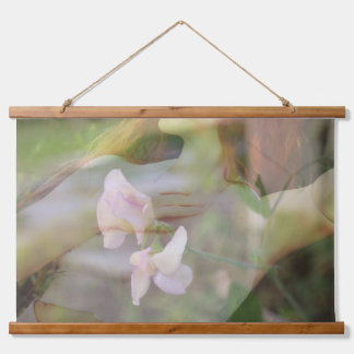 Sweet Pea Wood Topped Wall Tapestry