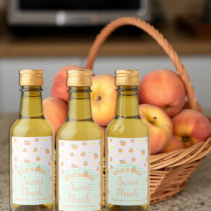 Sweet Peach 1st Birthday Wine Label