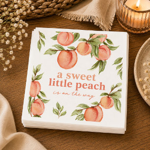 Sweet Peach Baby Shower Napkins