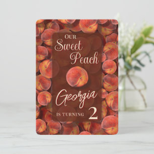 Sweet Peach Birthday Invitation