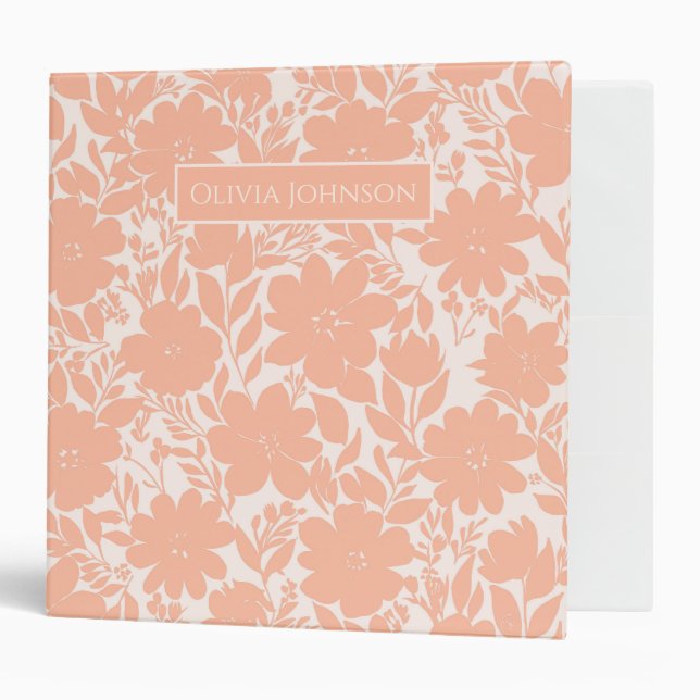 Sweet Peach Blossom Flowers Binder (Front/Inside)