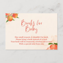Sweet Peach Books for Baby Card – Fruit-Themed