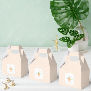 Sweet Peach Cobbler Elegant Baby Shower Favor Box