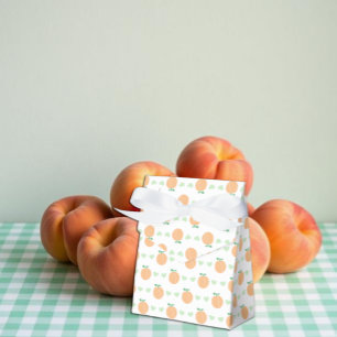 Sweet Peach Elegant Baby Shower Favor Box