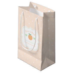 Sweet Peach Elegant Baby Shower Small Gift Bag