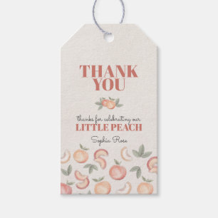 sweet peach favour tag for birthday or baby shower